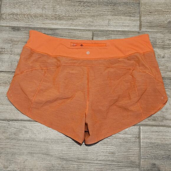 Athleta Run With It Textured 3.5″ Short Women’s XL Space Dye Orange Haze - Picture 6 of 9